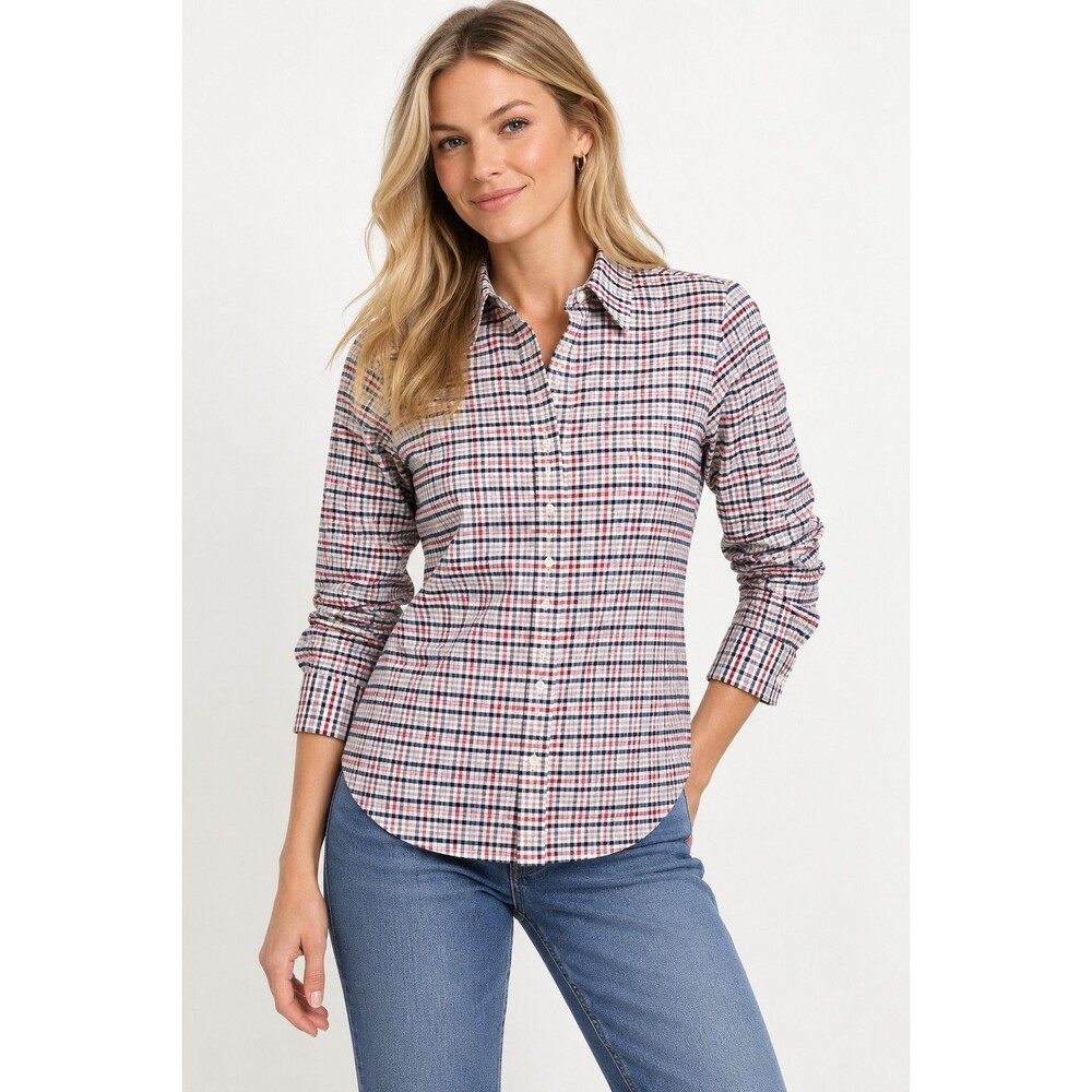 Brooks Brothers Black Fleece Thom Browne Women’s BB3/M Plaid Shirt Made USA